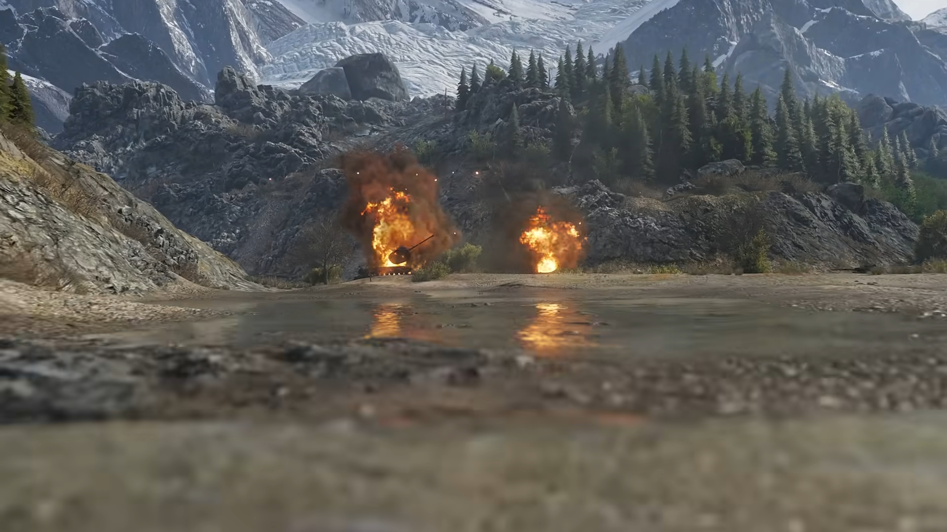 Взрыв отрывающий у танка башню